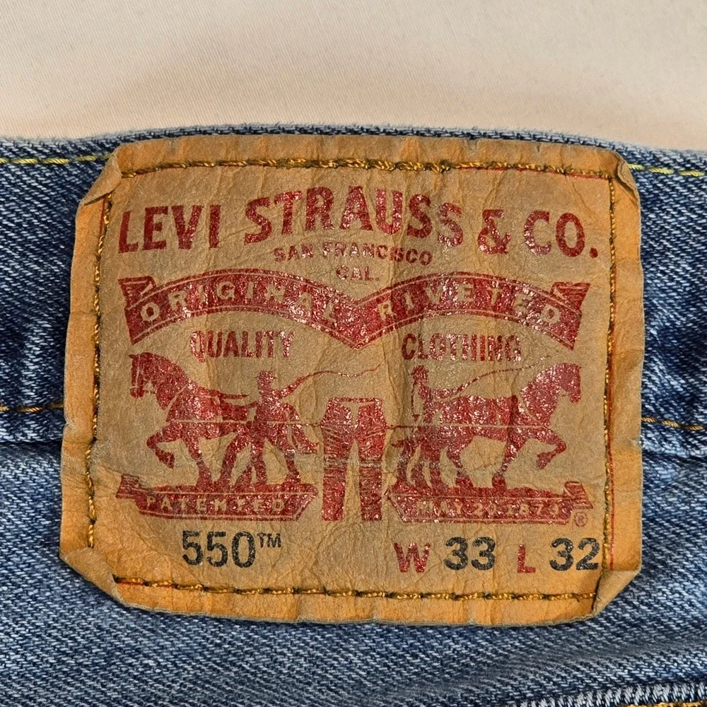 Levis 550 Relaxed Fit‎ Tapered Leg Blue Denim Jeans Mens 33x32 Medium Wash